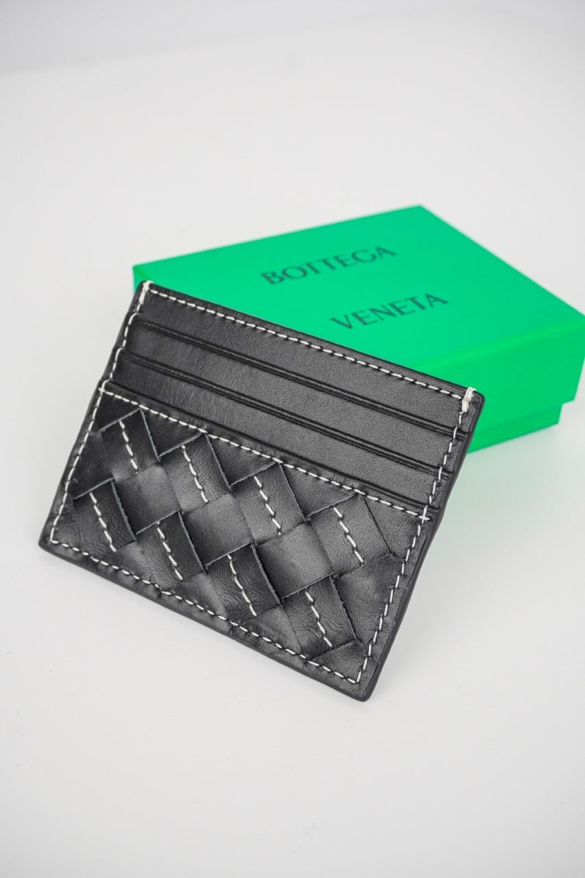 Bottega Veneta Avenue Stitch Leather Card Case
