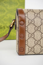 Gucci Horsebit 1955 Mini Bag (Beige&Dark Brown)