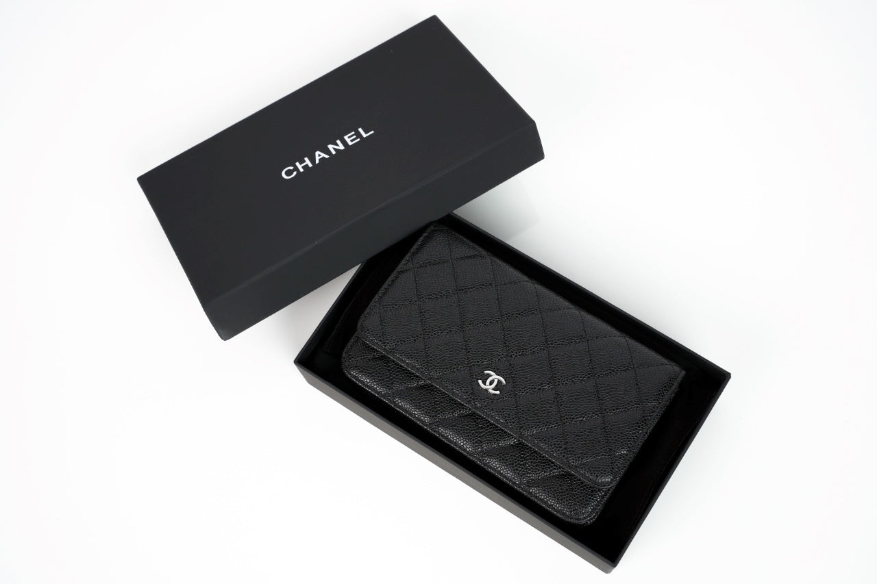 Chanel Quilted Caviar Wallet long wallets
