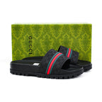 Gucci Rubber Web Slides