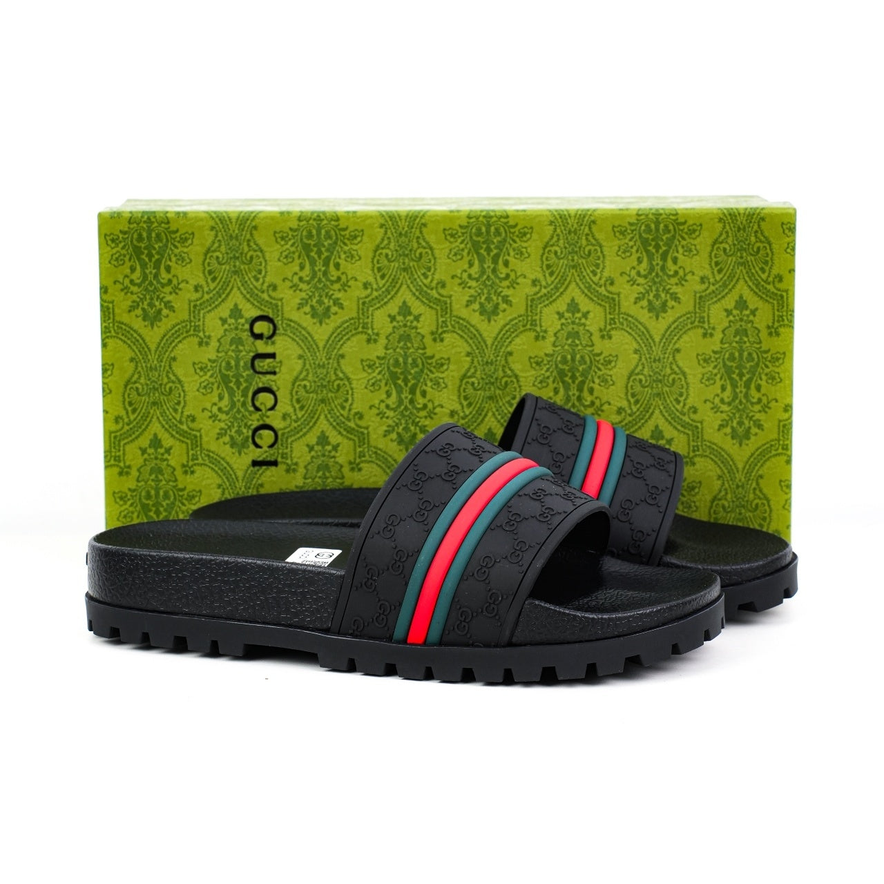 Gucci Rubber Web Slides