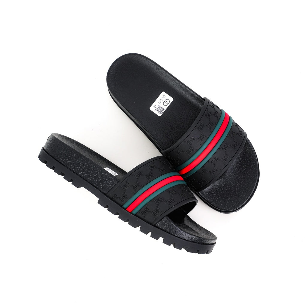 Gucci Rubber Web Slides