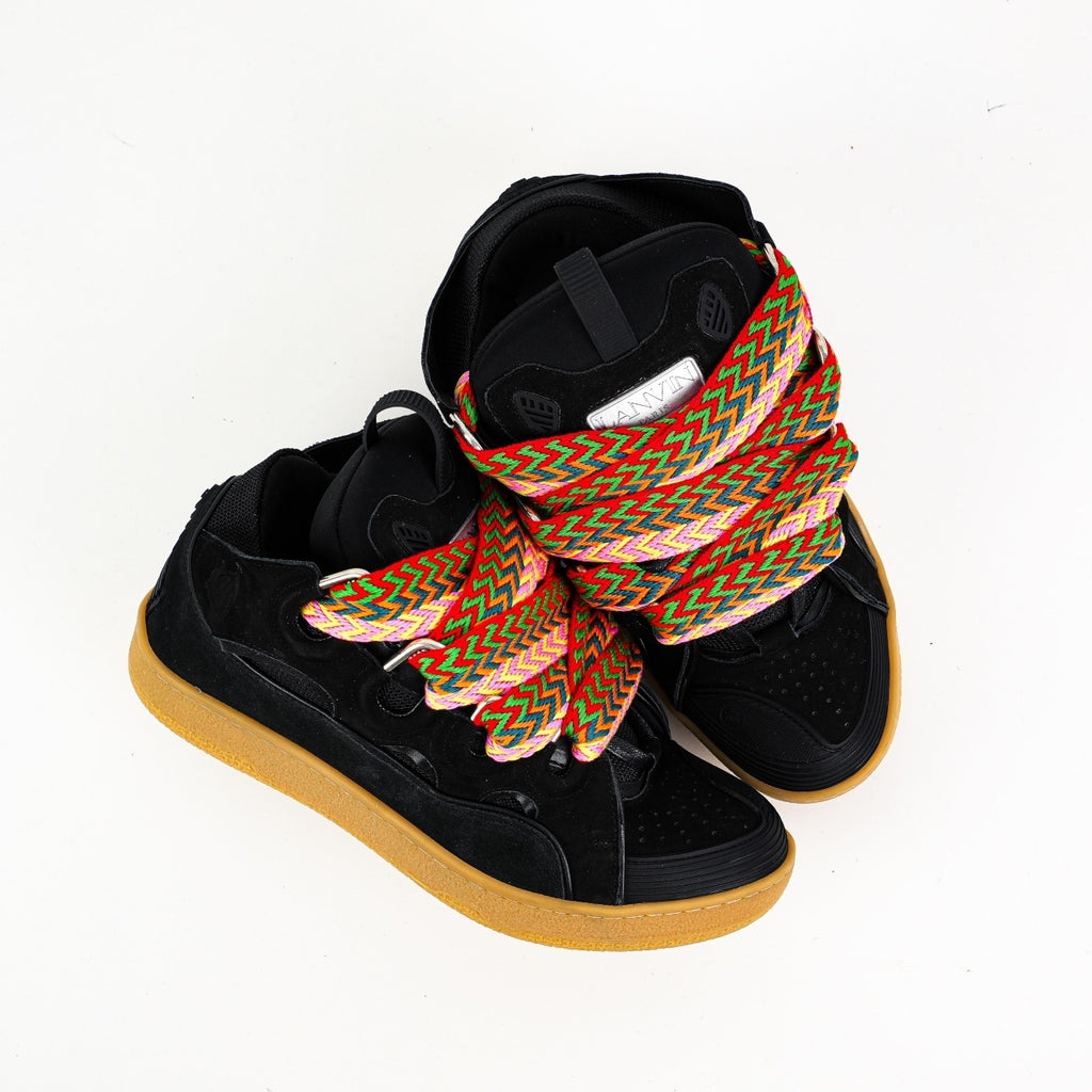 Lanvin calf suede chunky lace-up sneakers