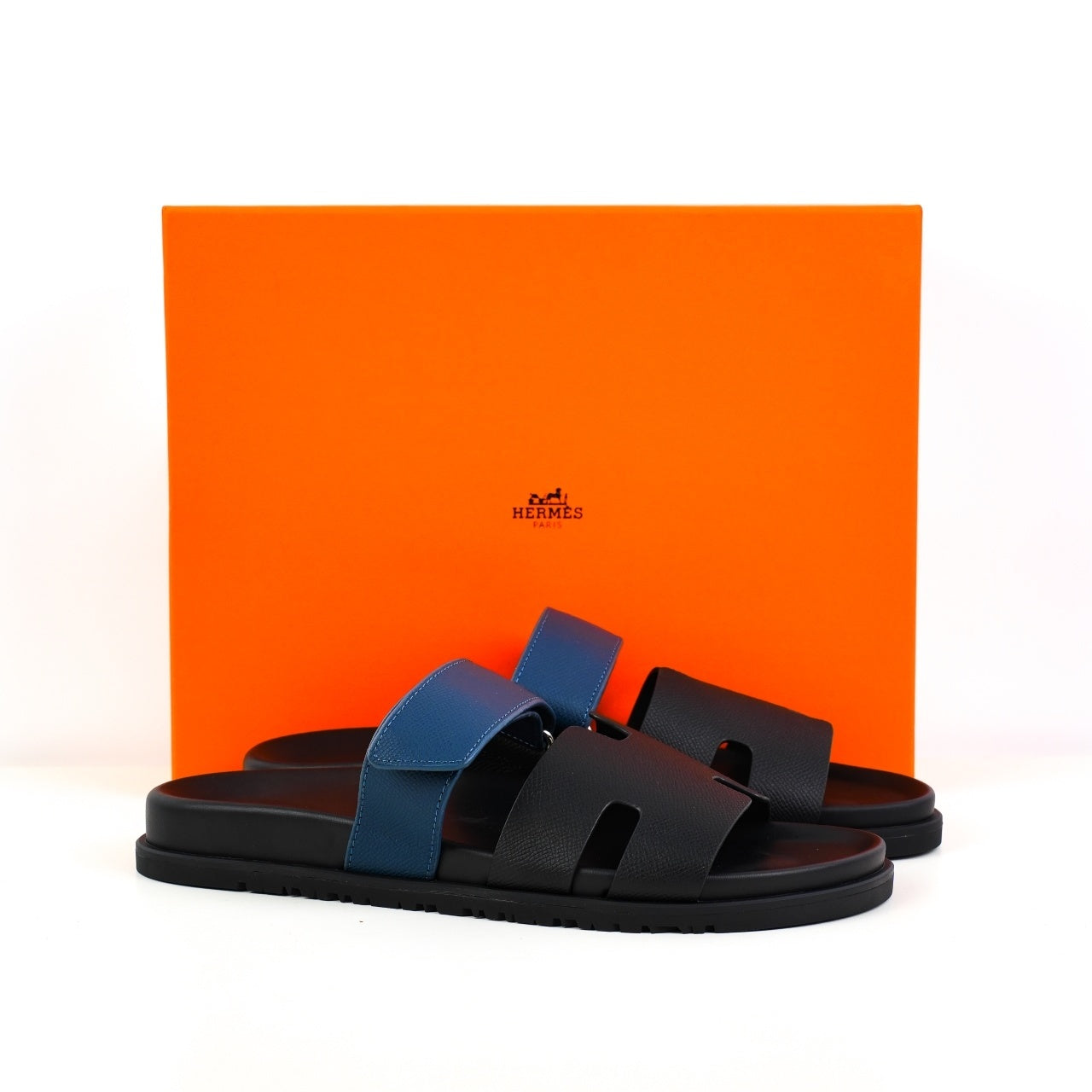 Hermes Chypre Sandal Black & Blue