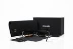 Chanel 5493 Gradient Rectangular Sunglasses in Black Acetate