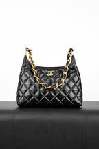 Chanel 24A CC Chain Hobo Black Bag