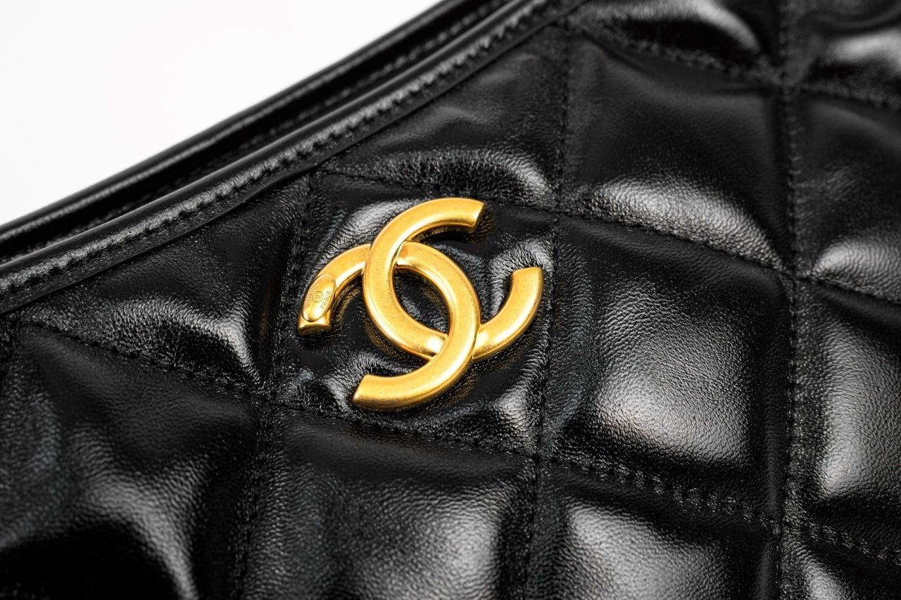 Chanel 24A CC Chain Hobo Black Bag