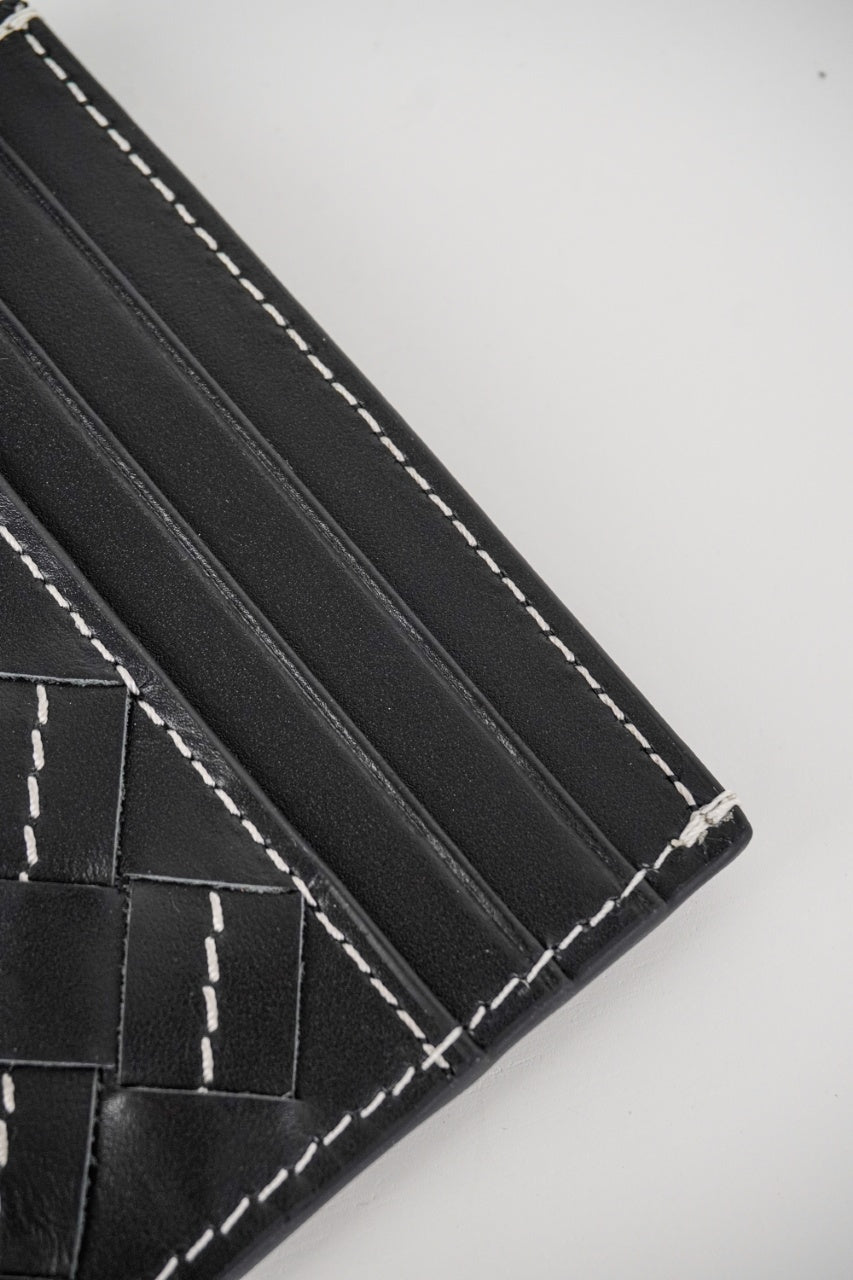 Bottega Veneta Avenue Stitch Leather Card Case