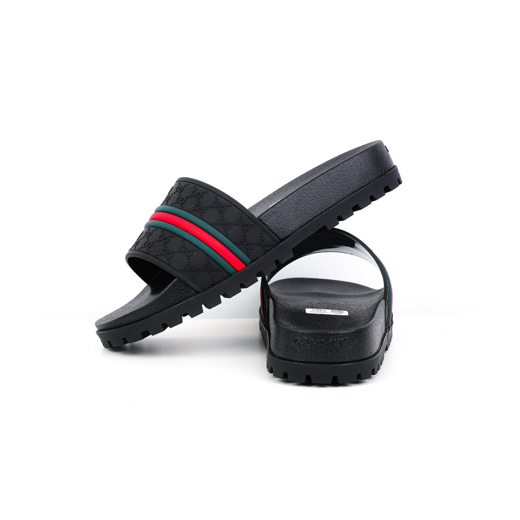 Gucci Rubber Web Slides