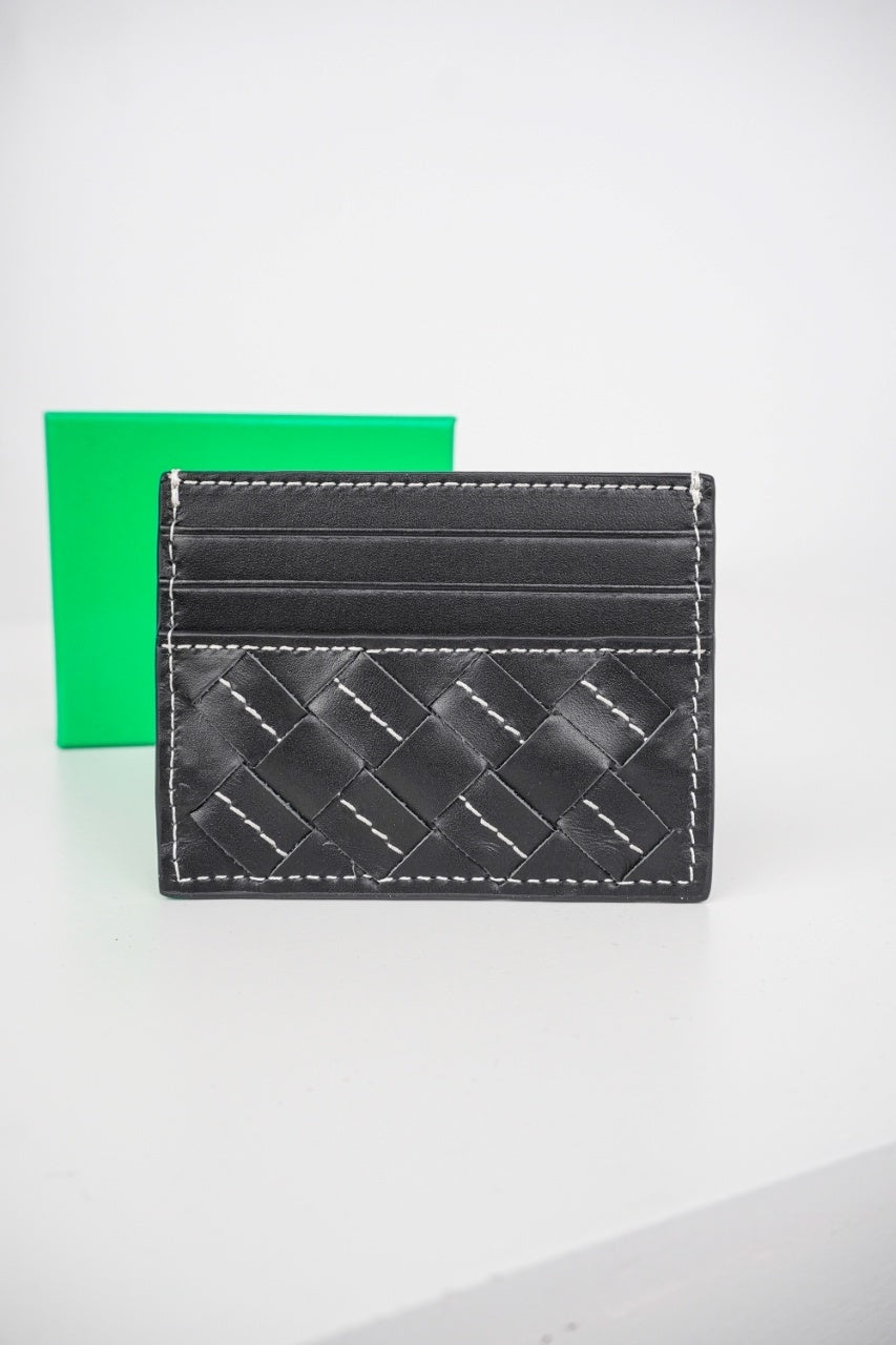 Bottega Veneta Avenue Stitch Leather Card Case