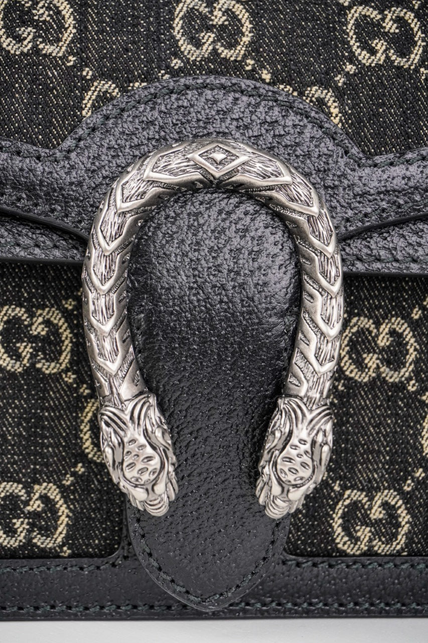 Gucci Dionysus GG Supreme Super Mini Bag Black