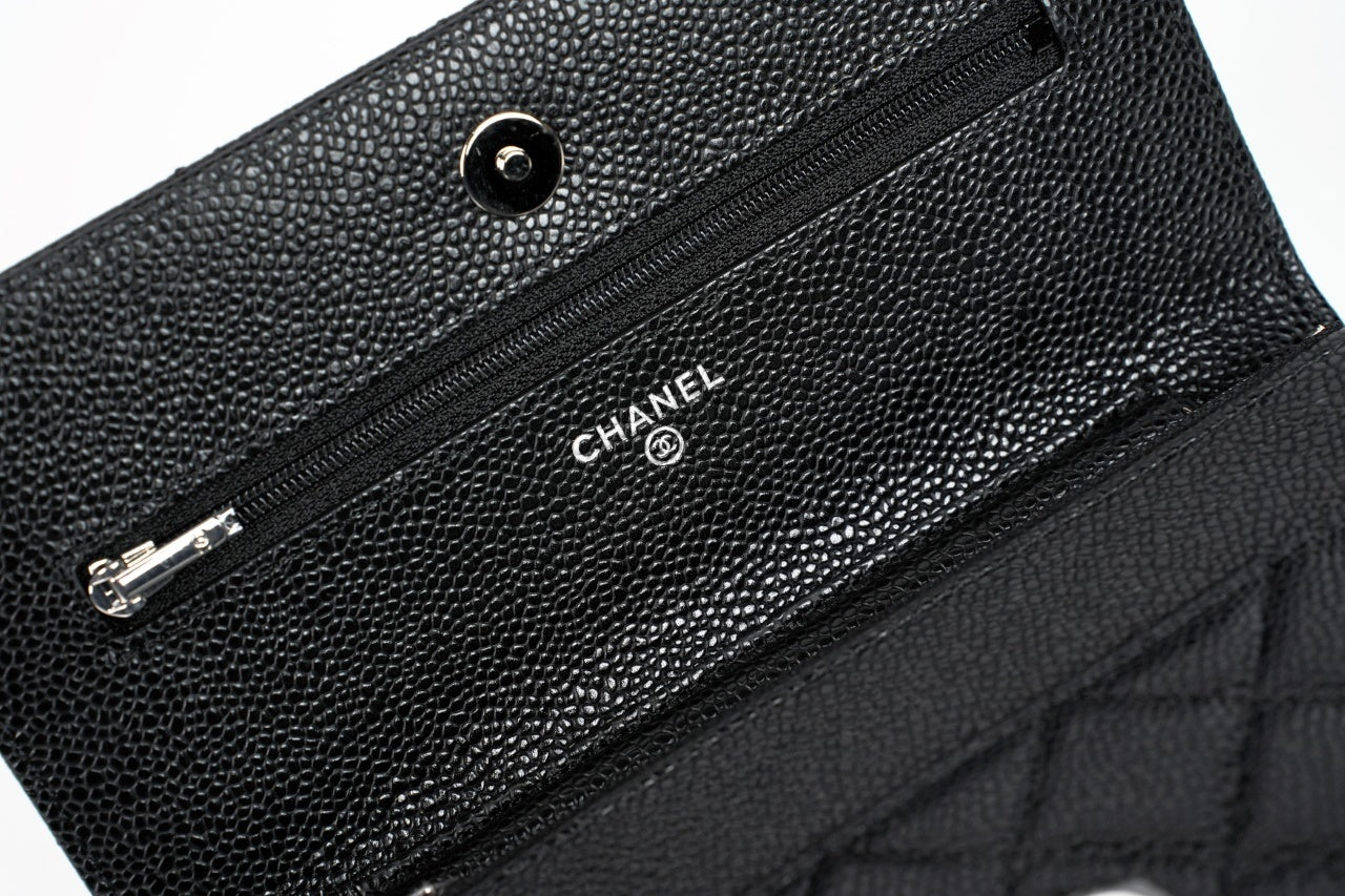 Chanel Quilted Caviar Wallet long wallets