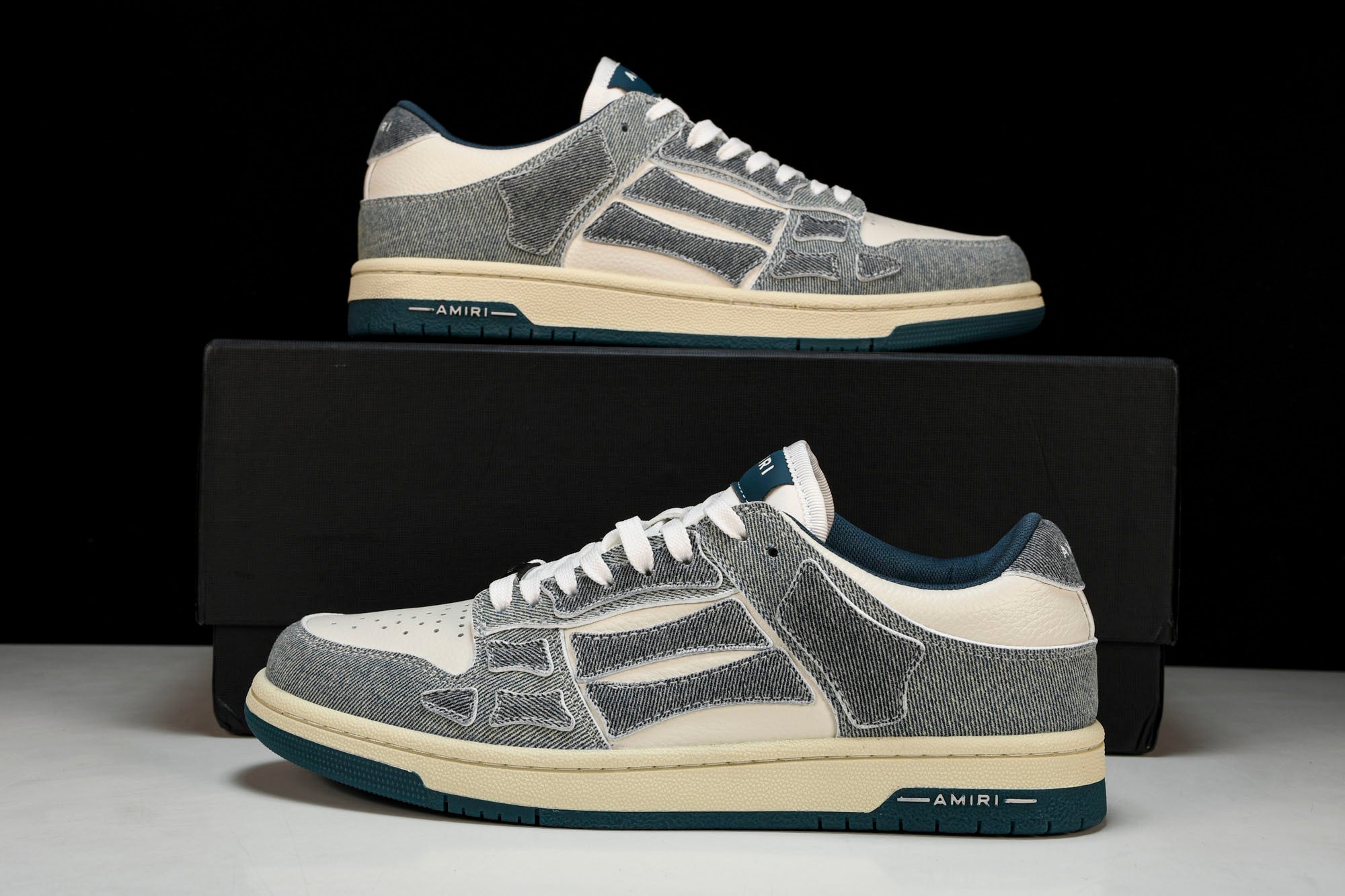 Amiri Skel Top Low Denim “ Slate Blue”