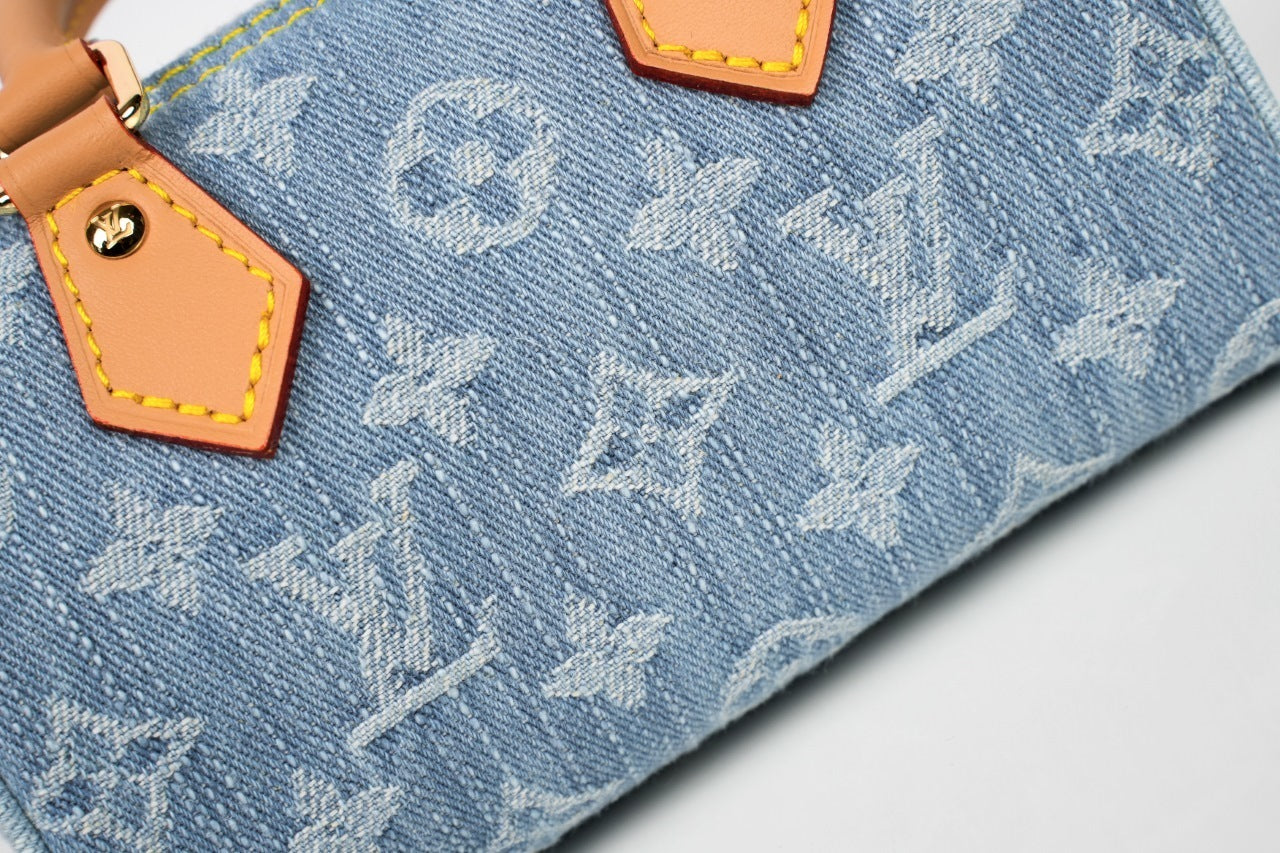 Louis Vuitton Denim Blue Nano Speedy