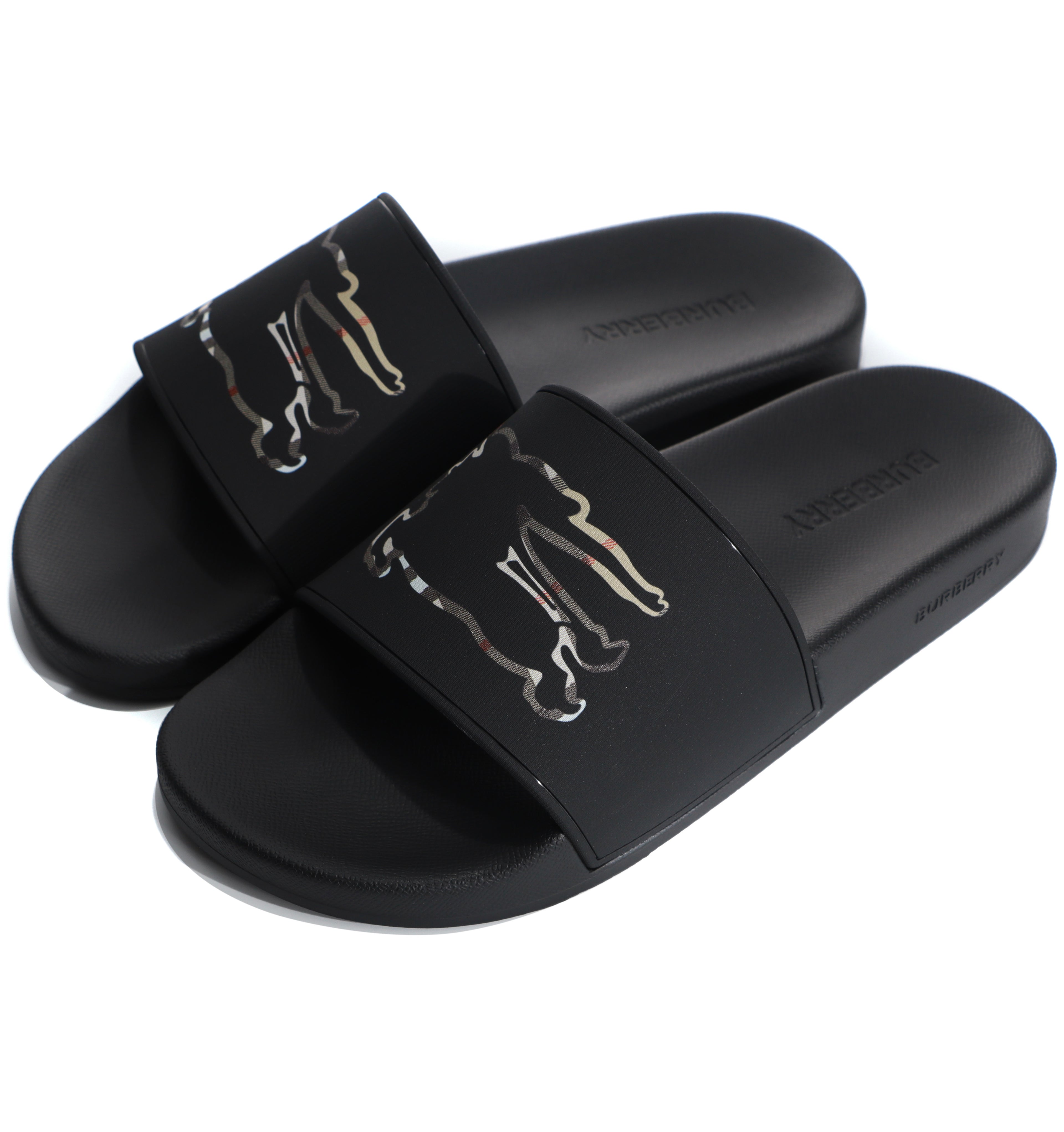 Burberry Check EKD Motif Slides