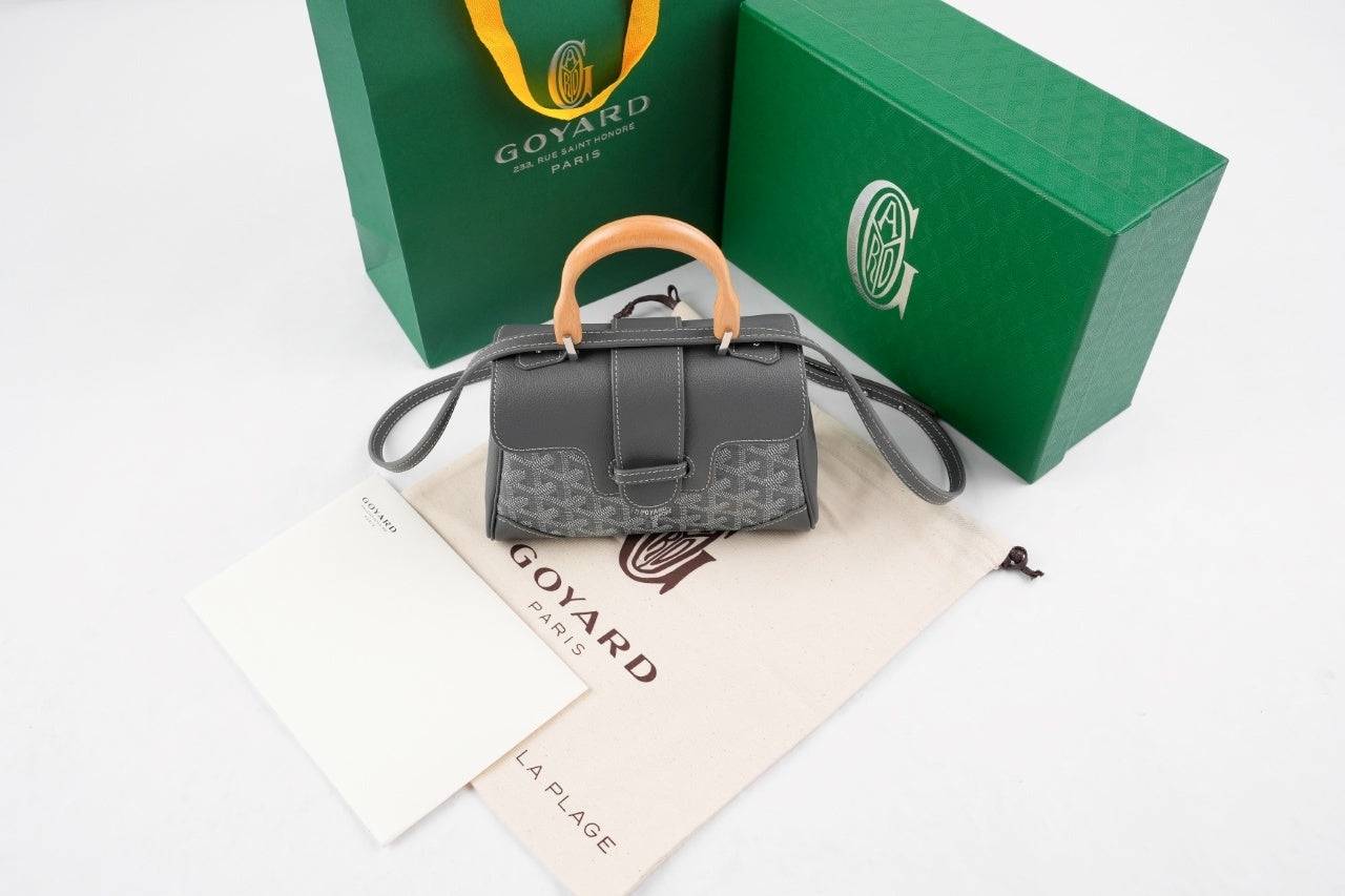 Goyard Mini Saigon Tote Bag (Grey)