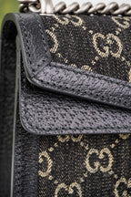 Gucci Dionysus GG Supreme Super Mini Bag Black