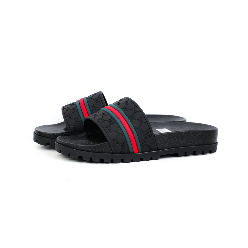 Gucci Rubber Web Slides