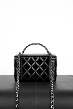Chanel Matelasse Vanity Chain Shoulder Bag Black