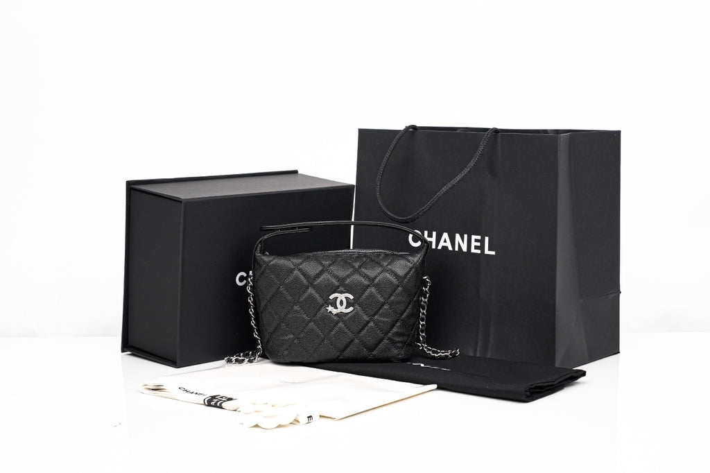 Chanel 25C Quilted Hobo Clutch