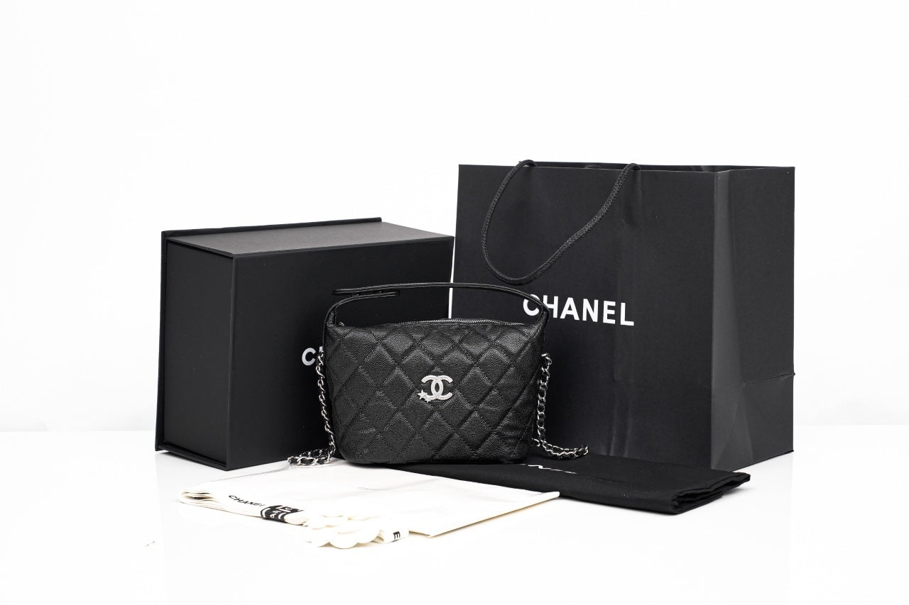 Chanel 25C Quilted Hobo Clutch