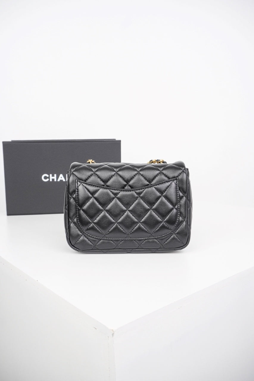 Chanel Classic Small Black Lambskin GHW