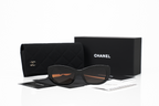 Chanel 5493 Gradient Rectangular Sunglasses in Black Acetate