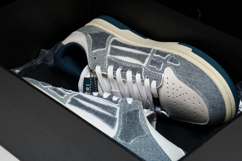 Amiri Skel Top Low Denim “ Slate Blue”
