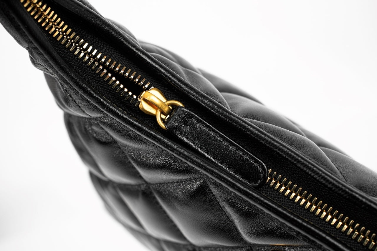 Chanel 24A CC Chain Hobo Black Bag