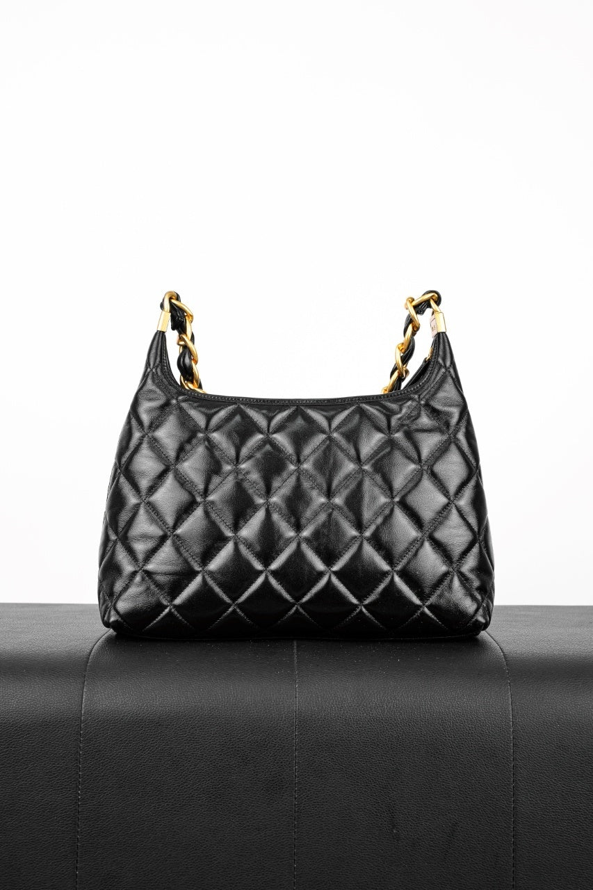 Chanel 24A CC Chain Hobo Black Bag