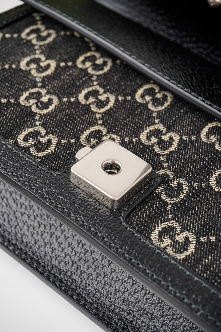 Gucci Dionysus GG Supreme Super Mini Bag Black