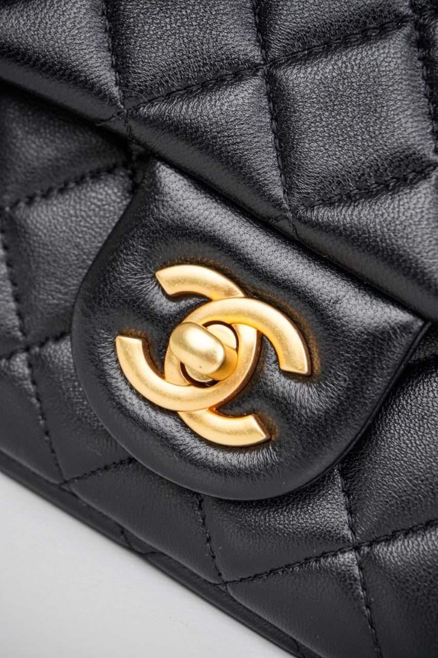 Chanel Classic Small Black Lambskin GHW