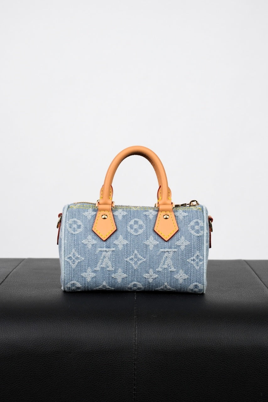 Louis Vuitton Denim Blue Nano Speedy