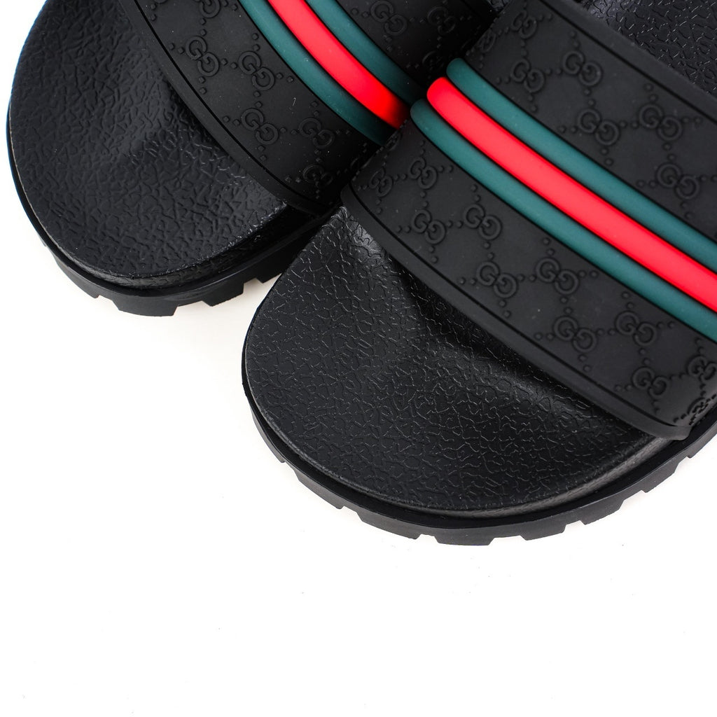 Gucci Rubber Web Slides