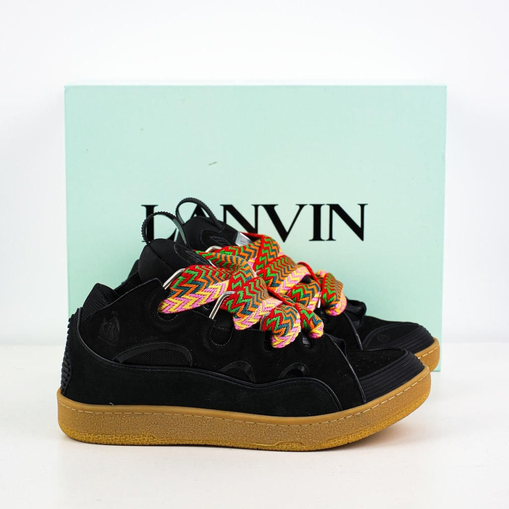 Lanvin calf suede chunky lace-up sneakers