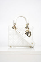 Mini Lady Dior in White Cannage Lambskin