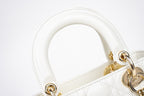 Mini Lady Dior in White Cannage Lambskin
