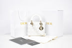 Mini Lady Dior in White Cannage Lambskin